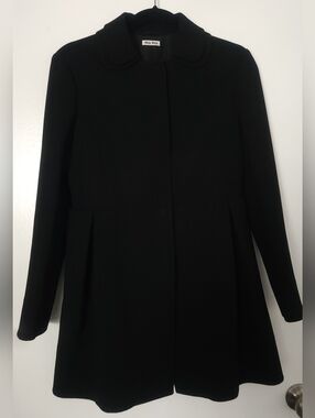 Miu Miu Jacket Coat Size 42 Black With Pockets 2011 READ